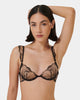 Marabel Wired Bra in Black/Sheer