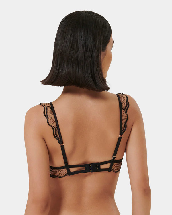 Marabel Wired Bra in Black/Sheer