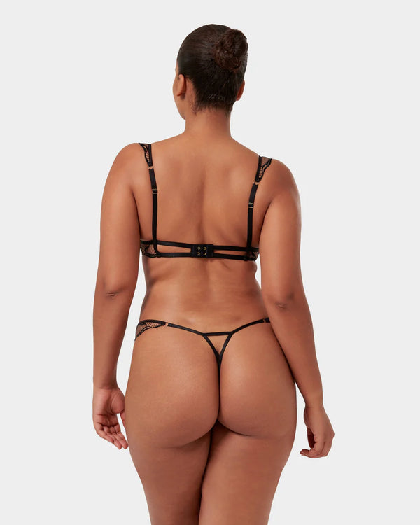 Marabel Thong in Black/Sheer