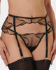 Marabel Garter Belt in Black/Sheer