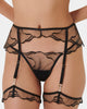 Marabel Detachable Thigh Garters in Black/Sheer