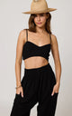 Easy Cargo Beach Pant In Black - Romantiques