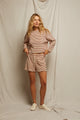 Cami Loop Terry Strip Poppy Red Stripe - Romantiques