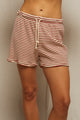 Jace loop terry stripe short poppy stripe - Romantiques
