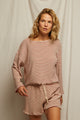 Cami Loop Terry Strip Poppy Red Stripe - Romantiques