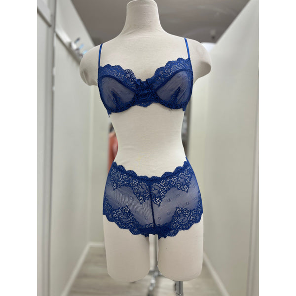 So Fine Lace Hipster in Cobalt