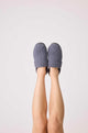 PJ Salvage Cable Knit Slide in Charcoal