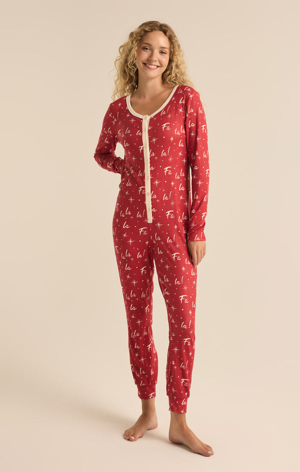 Fa La La Onesie in Haute Red