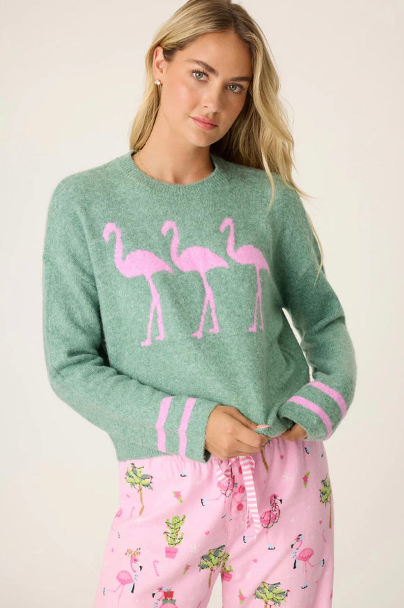 Flamingo Flannel Snuggle Sweater