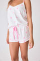 Choose Happy PJ Shorts Set in Bubble Gum Pink