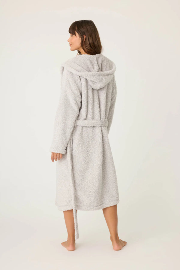 Teddy Bear Plush Robe in Grey