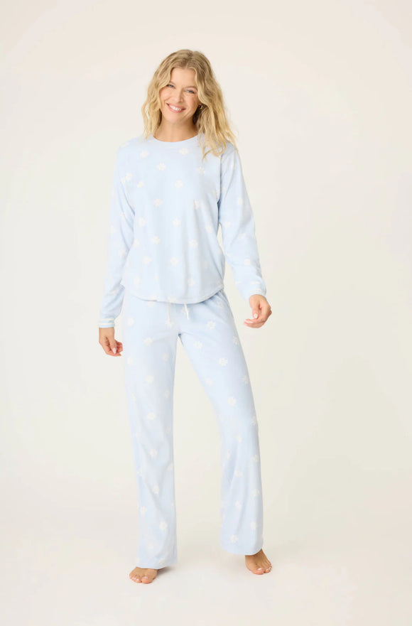 Après All Day Velour PJ Set In Blue Whisper