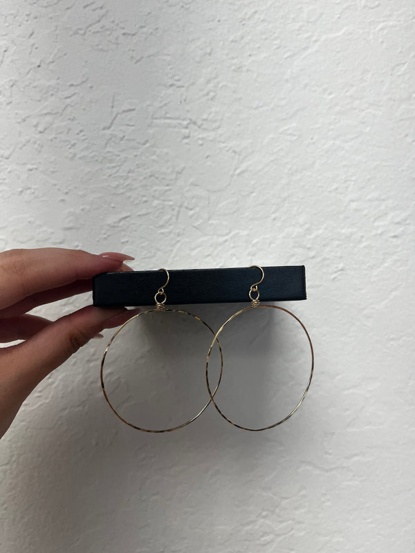 April Martin Large Hammered Hoops