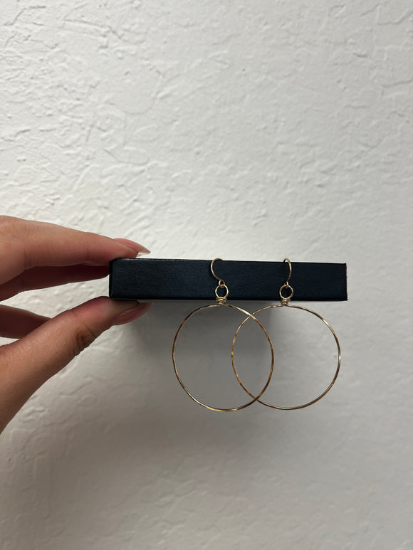 April Martin Medium Hammered Hoops