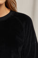 Stella Velour Crewneck Sweatshirt In True Black