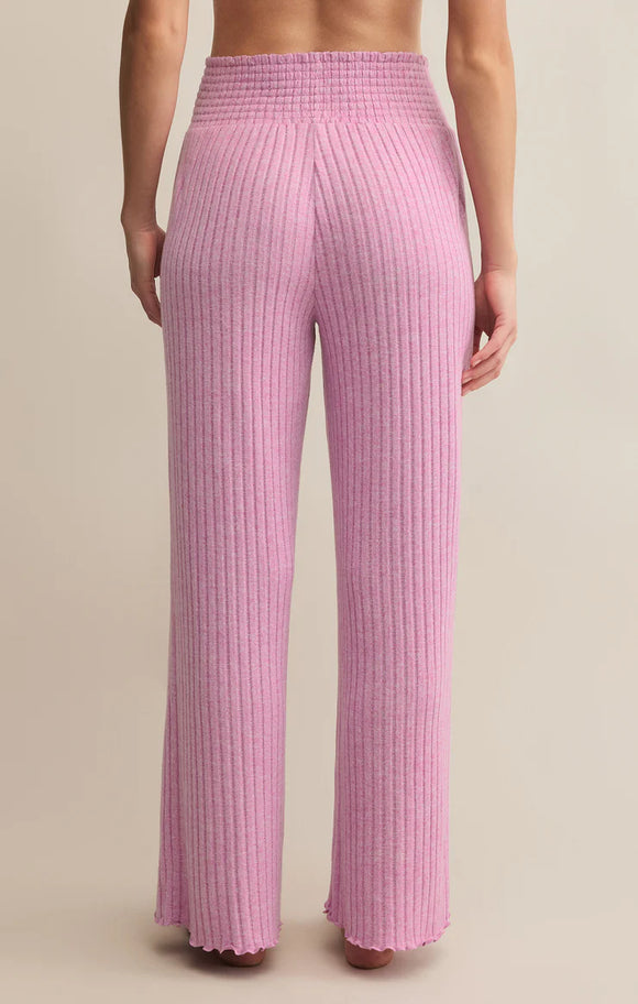 Dawn Smocked Rib Pant in Violet Gem