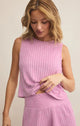 Sloane Rib Tank in Violet Gem