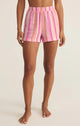 Morning Stripe Gauze Short in Pink Multi - Romantiques