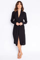 Textured Essential Robe in Black - Romantiques