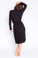 Textured Essential Robe in Black - Romantiques