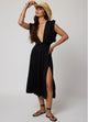 Jessie Midi Dress in Black 
