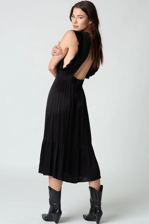 Jessie Midi Dress in Black 