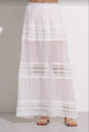 Mari Crochet Maxi skirt in White