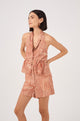 Cupuaçu Lagoon Printed Shorts In Terracotta - Romantiques