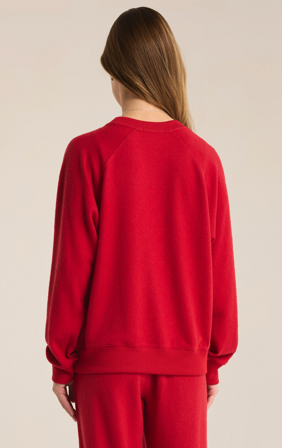 Cassie Merry Long Sleeve Top in  Haute Red