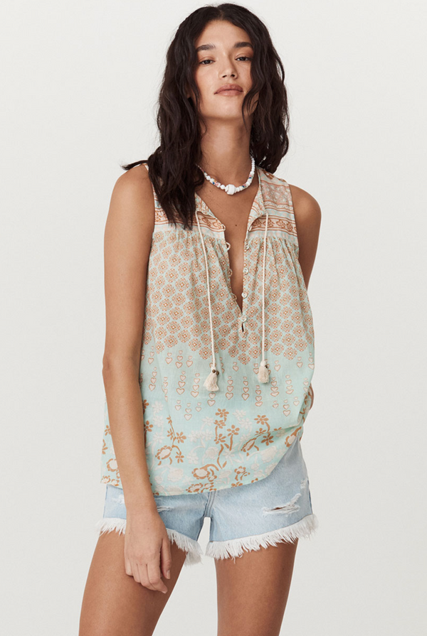 Sweet Nothings Sleeveless Blouse in Peppermint