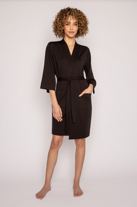 PJ Salvage Jammie Robe in Black