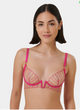 Imogen Sheer Demi Cup in Fuchsia Pink/Sheer