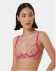 Imogen Sheer Demi Cup in Fuchsia Pink/Sheer