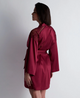 Midnight Whisper Kimono in Crimson Red