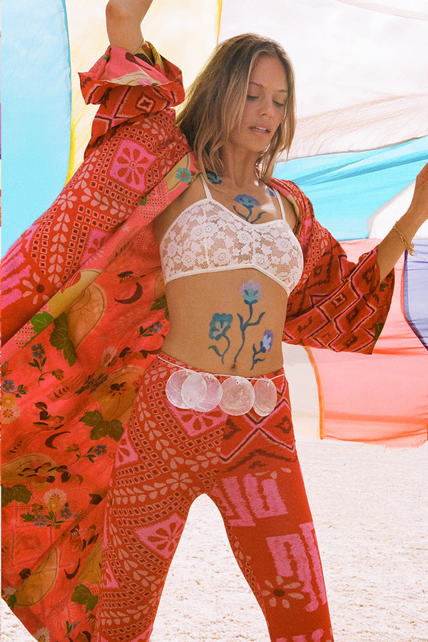 Libertine Reversible Robe in Cayenne - Romantiques