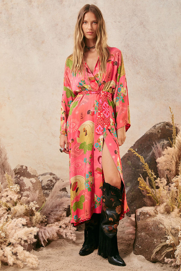 Libertine Reversible Robe in Cayenne - Romantiques