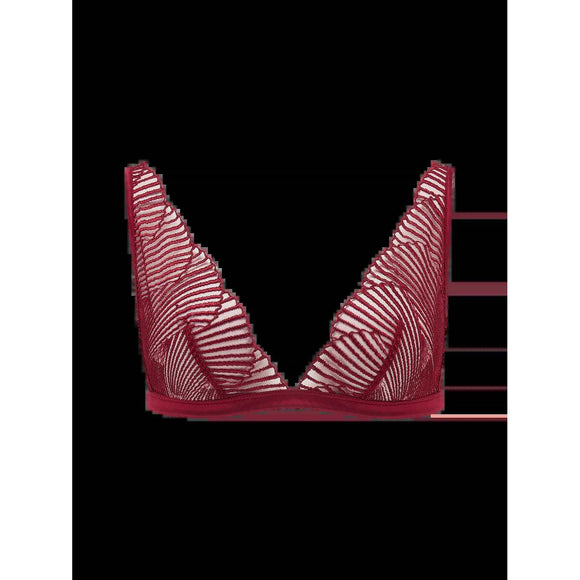 Coco de Mer Athena High Apex Triangle Bra Red